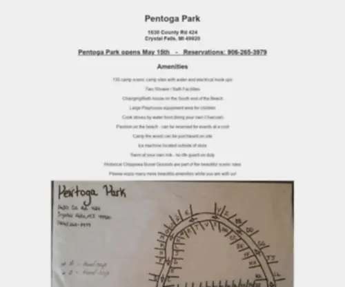 Pentogapark.com(Pentoga Park in Crystal Falls) Screenshot