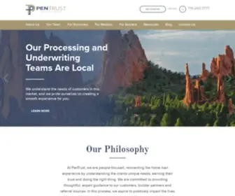 Pentrustmortgage.com(A Colorado Springs Mortgage Company) Screenshot