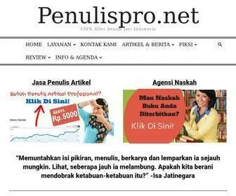 Penulispro.net(Jasa Penulisan dan Penerbitan) Screenshot