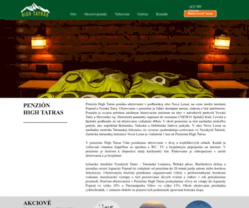 Penzionhightatras.sk(Penzión High Tatras) Screenshot