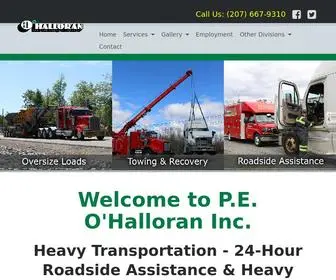 Peohalloraninc.com(Heavy, Oversize Load Transportation Services) Screenshot