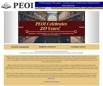 Peoi.net(Professional Educational Organization International) Screenshot