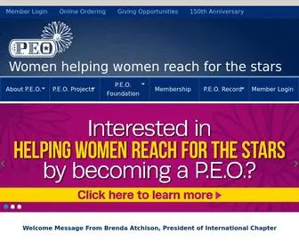 Peointernational.org(Women helping women reach for the stars) Screenshot