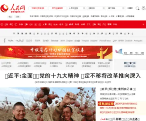 Peopledaily.edu.cn(人民网) Screenshot