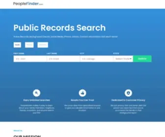 Peoplefinder.com(Use PeopleFinder's free white pages database) Screenshot
