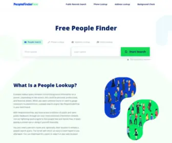 Peoplefinderfree.com(100% Free People Search & People Lookup) Screenshot