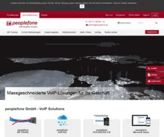 Peoplefone.de(☎ VoIP Lösungen für Ihr Business) Screenshot