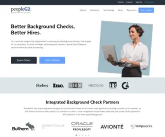 Peopleg2.com(Better Employment Background Checks) Screenshot