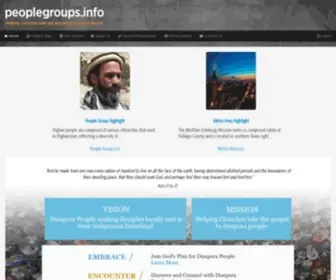 Peoplegroups.info(North America People Groups Project) Screenshot