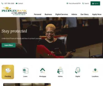 Peoplesbankal.com(Commercial and Personal Banking) Screenshot