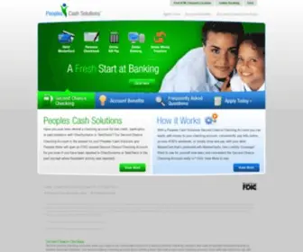 Peoplescashsolutions.com(Our second chance checking account) Screenshot