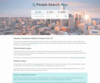 Peoplesearchnow.com(People Search Now) Screenshot
