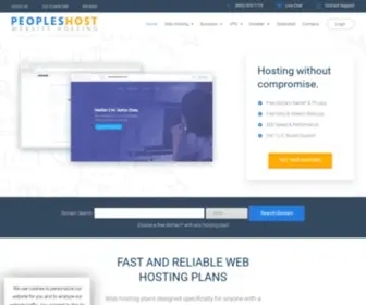 Peopleshost.com(Website hosting) Screenshot