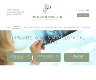 Peoplesimplants.com(Skilled Oral Surgeon Dr. Peoples offers maxillofacial surgery services) Screenshot