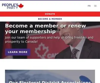 Peoplespartyofcanada.ca(People's Party of Canada) Screenshot