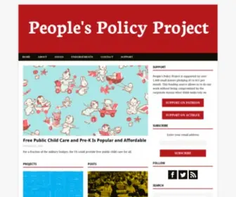 Peoplespolicyproject.org(A think tank for the develop­ment of an econ­omic system) Screenshot