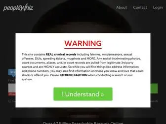 Peoplewhiz.com(Background checks) Screenshot
