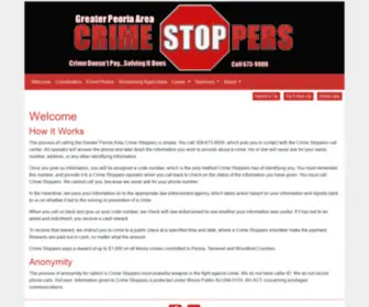 Peoriaareacrimestoppers.com(Greater Peoria Area Crime Stoppers) Screenshot