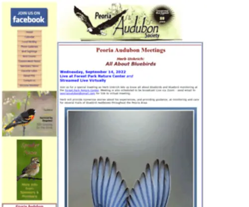Peoriaaudubon.org(Peoria Audubon Society) Screenshot