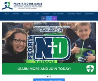 Peorianotredame.com(Peoria Notre Dame High School) Screenshot