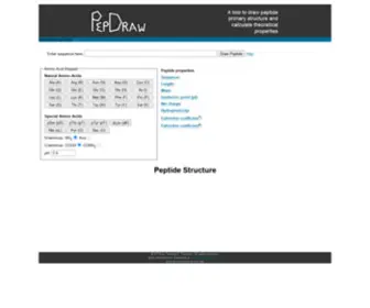 Pepdraw.com(Amino acids) Screenshot