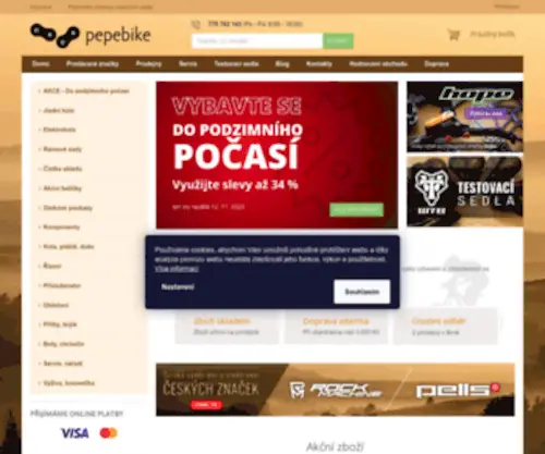 Pepebike.cz(Cyklo doplňky) Screenshot