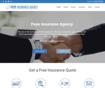 Pepeinsurance.com(Our insurance agency) Screenshot