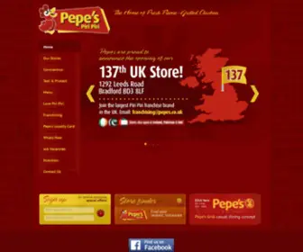 Pepes.co.uk(The Home of Fresh Flame Grilled Chicken) Screenshot