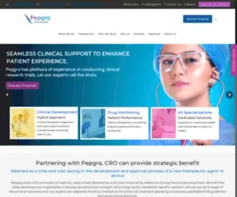 Pepgra.com(Clinical Research Organization Services) Screenshot