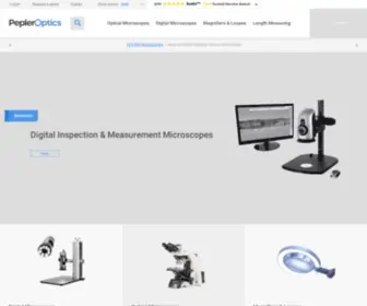 Pepleroptics.com(Microscopes, Cameras, Magnifiers for Industry, Labs and Schools) Screenshot