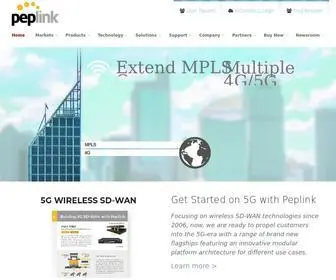 Peplink.com(Unbreakable Connectivity) Screenshot