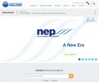 Pepnet.com(Peptides International) Screenshot