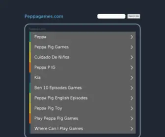 Peppagames.com(Peppa the Pig) Screenshot