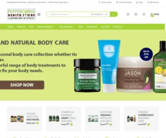 PeppercornshealthStore.com(Peppercorns Health Store) Screenshot