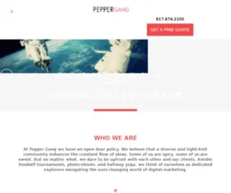 Peppergang.com(Digital Marketing Agency Boston) Screenshot