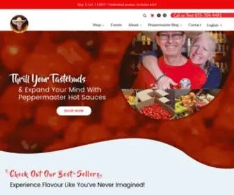 Peppermaster.com(Natural Hot Pepper Sauces from Farm) Screenshot