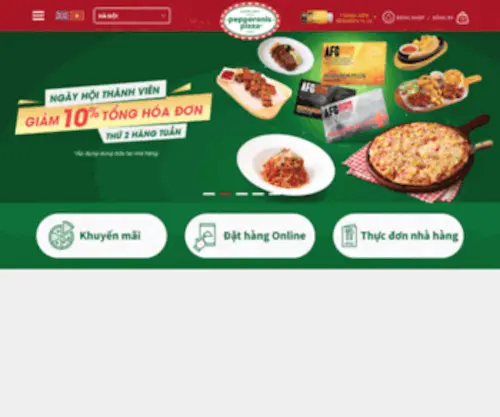 Pepperonis.com.vn(Pepperonis Pizza Hà Nội) Screenshot