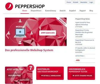 Peppershop.com(Der professionelle Onlineshop mit POS Kassensystem) Screenshot