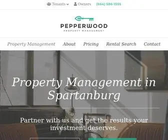 Pepperwoodpm.com(Pepperwood Property Management in Spartanburg) Screenshot