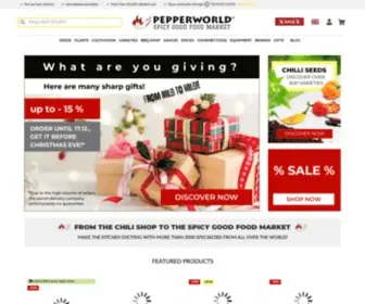 Pepperworldhotshop.com(Chilis kaufen im Chili Shop) Screenshot
