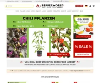 Pepperworldhotshop.de(Chilis kaufen im Chili Shop) Screenshot