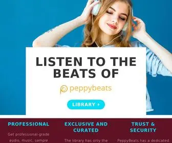 Peppybeats.com(Royalty-free music library) Screenshot