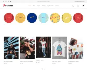 Peptees.com(Tees for him and her) Screenshot