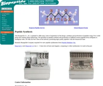 Peptide-SYNthesis.com(Peptide Synthesis) Screenshot