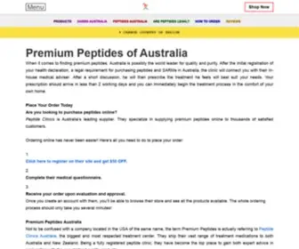 Peptideshealth.info(Premium Peptides of Australia) Screenshot