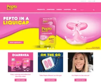 Pepto-Bismol.com(Pepto Bismol) Screenshot