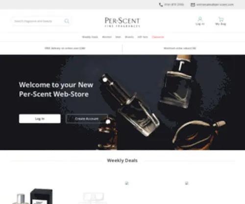 Per-Scent.com(Per-Scent the Online Perfume Wholesaler) Screenshot