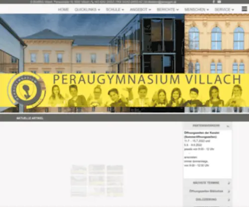 Peraugymnasium.at(Homepage Peraugymnasium) Screenshot