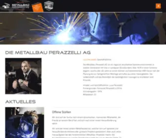 Perazzelli.ch(Metallbau Perazzelli AG in Landquart) Screenshot