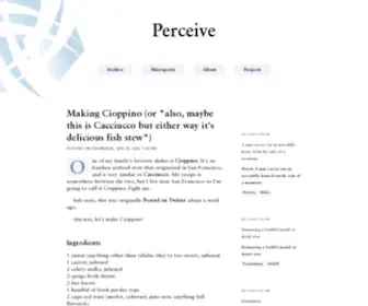 Perceive.net(Eric Vitiello's Blog) Screenshot